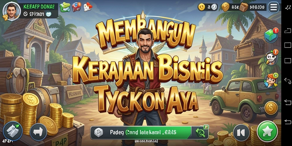 Tampilan gameplay 4P4P dengan elemen Tycoon yang menarik.