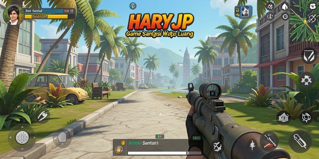 Tangkapan layar dari gameplay menarik HARAPJP yang penuh warna.