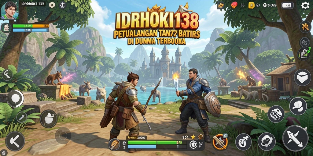 Tangkapan layar permainan IDRHOKI138 menampilkan dunia terbuka yang menarik.
