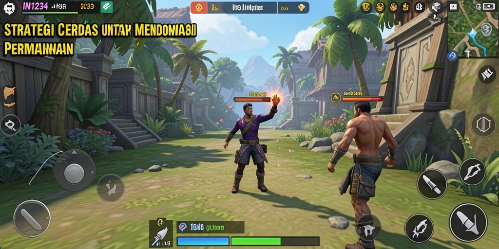 Tampilan gameplay menarik dengan strategi yang kompleks.