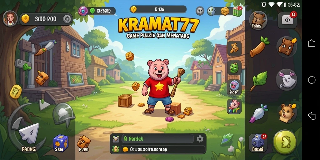 Tampilan gameplay KRAMAT77 saat menyelesaikan puzzle yang menantang.