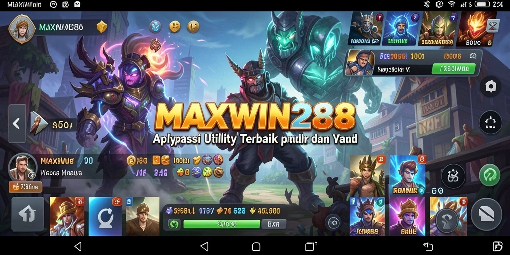 Tampilan antarmuka aplikasi MAXWIN288 yang user-friendly.