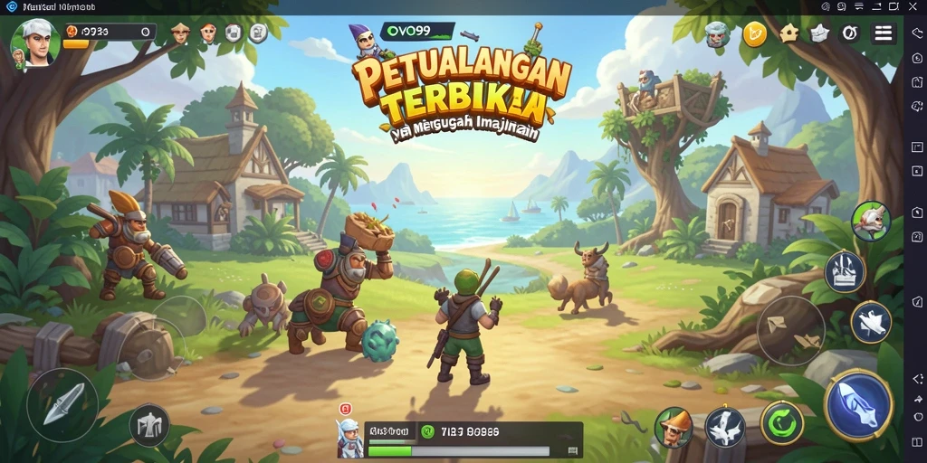 Gameplay seru di dunia terbuka OVO99 dengan banyak petualangan.