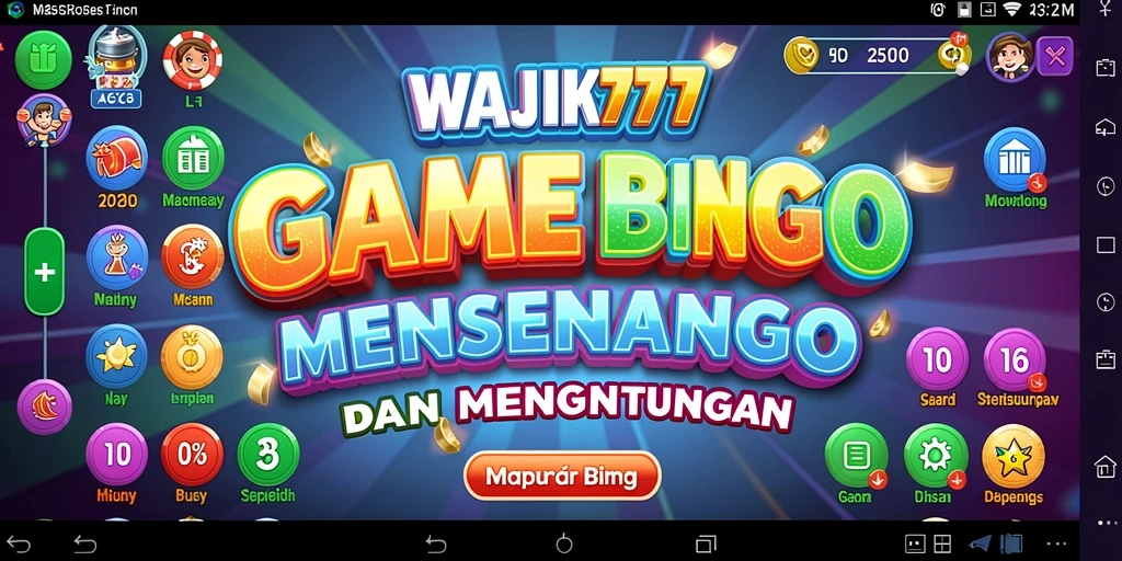 Screenshot WAJIK777 menunjukkan gameplay Bingo yang seru.